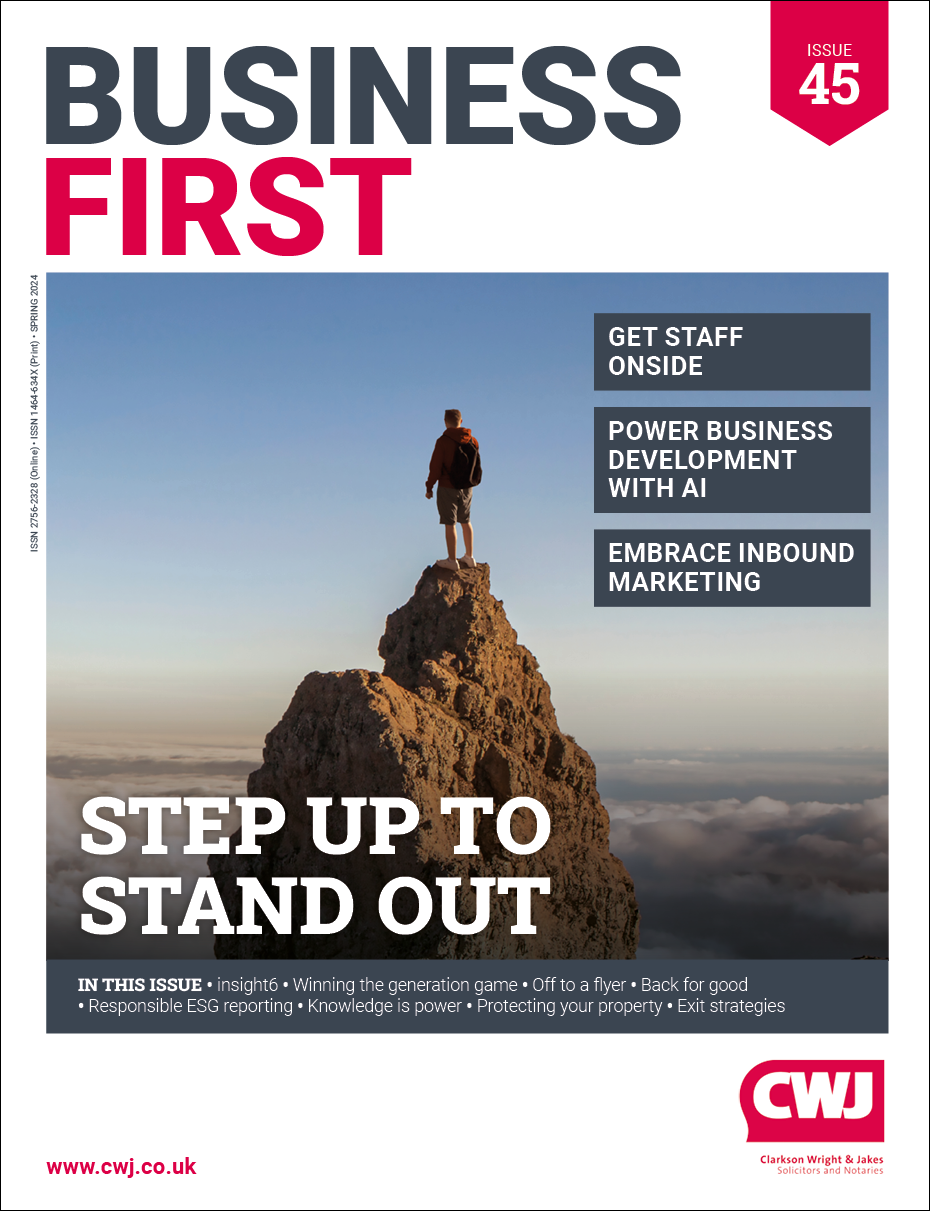 Cwj Business First Front Cover